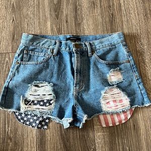 Vintage Forever 21 American flag shorts size 28